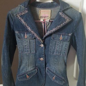 Never Worn Parasuco Pink Studded Jean Jacket